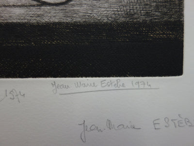 Jean-Marie ESTEBE : Nature morte au coquillage, Gravure originale signée