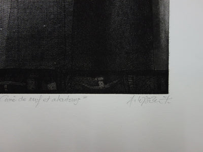 Alain LOISELET : Carré de neuf et alentours, Gravure originale signée