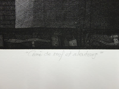 Alain LOISELET : Carré de neuf et alentours, Gravure originale signée