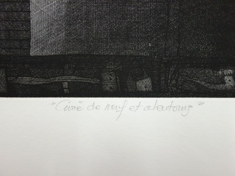 Alain LOISELET : Carré de neuf et alentours, Gravure originale signée
