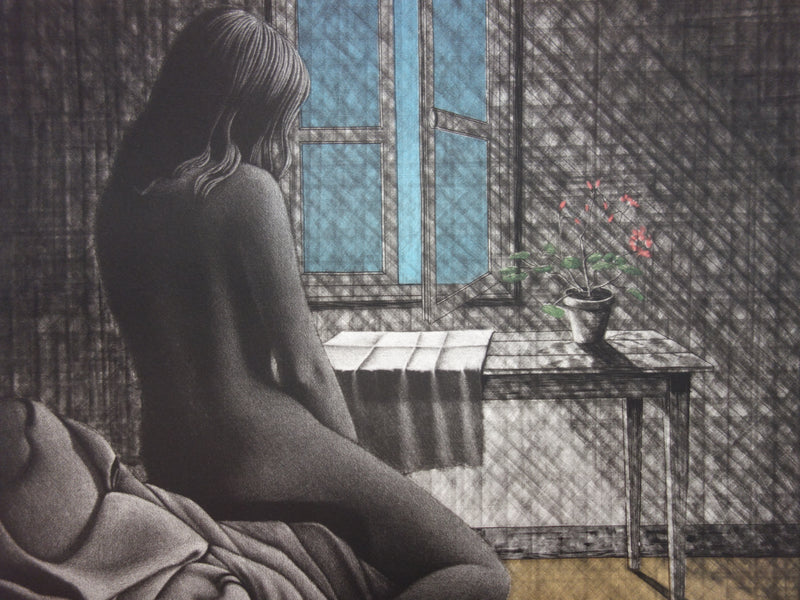 BT Michel MATHONNAT: The Garden of Eden, Original engraving signed in pencil