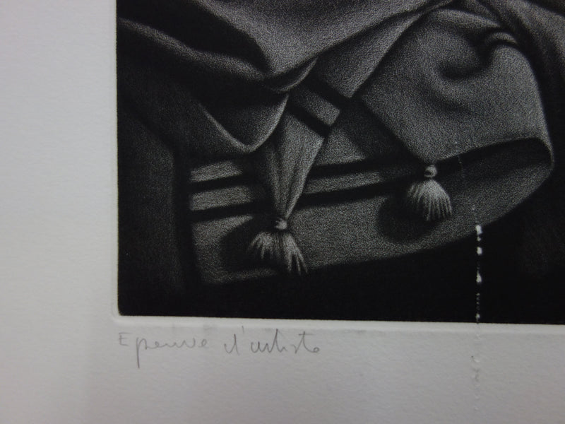 BT Michel MATHONNAT: The Garden of Eden, Original engraving signed in pencil