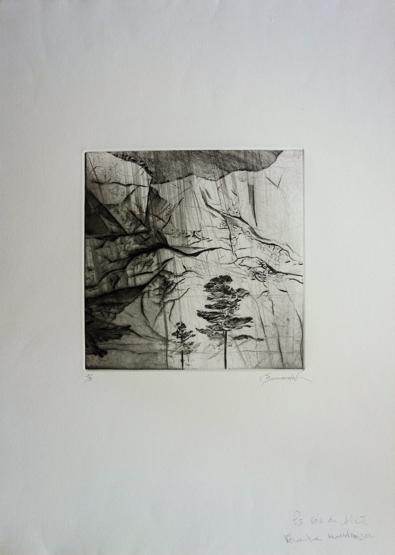 Véronique BONNARDEL : Zen, La voie du soleil, Gravure originale signée