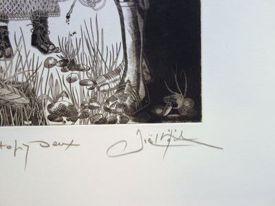 Joêl ROCHE : Utopie deux, Gravure originale signée