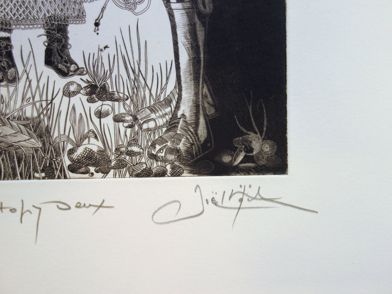 Joêl ROCHE : Utopie deux, Gravure originale signée