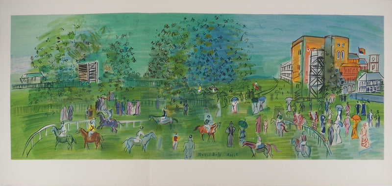 Raoul DUFY : Londres, le grand prix à Ascot, Lithographie originale (vue générale) - Crédit photo : Galerie Art.Paris