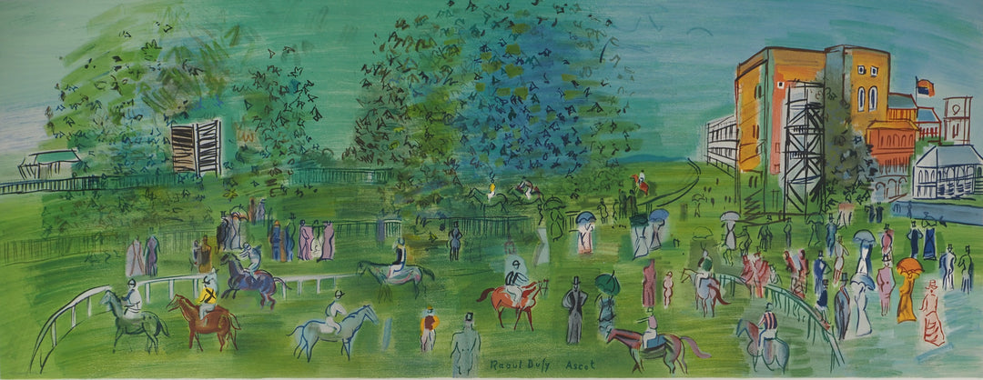 Raoul DUFY : Londres, le grand prix à Ascot, Lithographie