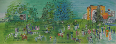 Raoul DUFY : Londres, le grand prix à Ascot, Lithographie originale (photo de détail 3) - Crédit photo : Galerie Art.Paris