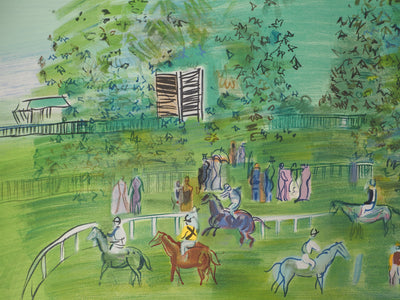 Raoul DUFY : Londres, le grand prix à Ascot, Lithographie originale (photo de détail 4) - Crédit photo : Galerie Art.Paris