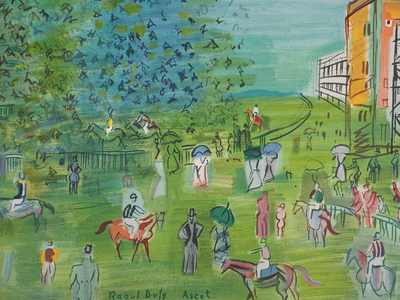 Raoul DUFY : Londres, le grand prix à Ascot, Lithographie originale (photo de détail 5) - Crédit photo : Galerie Art.Paris