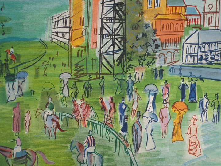 Raoul DUFY: London, the Grand Prix at Ascot, Original Lithograph