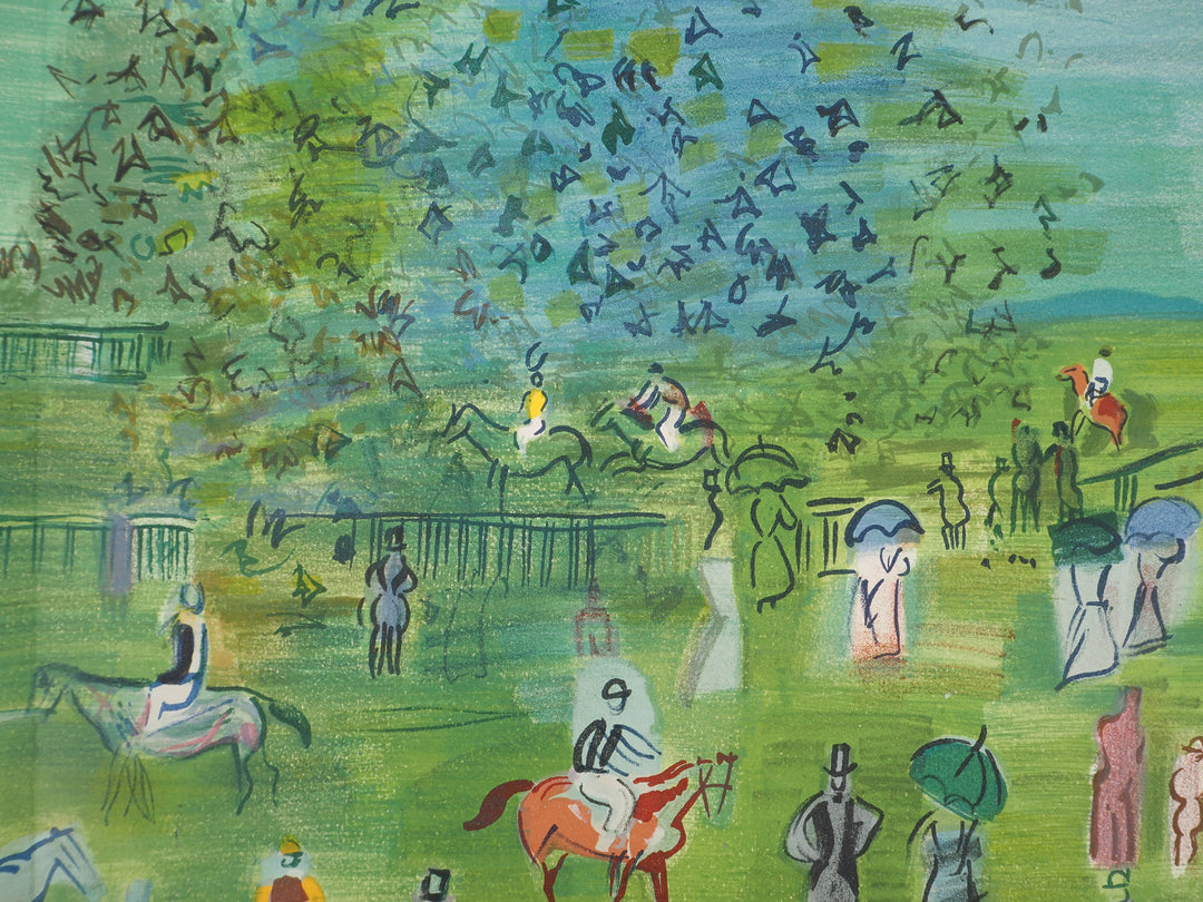 Raoul DUFY : Londres, le grand prix à Ascot, Lithographie