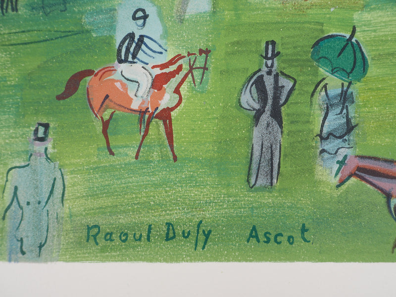 Raoul DUFY : Londres, le grand prix à Ascot, Lithographie originale (photo de détail 2) - Crédit photo : Galerie Art.Paris