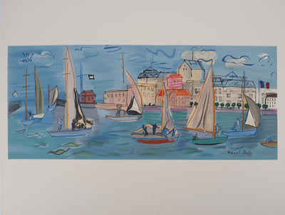 Raoul DUFY : Les Régates, Lithographie originale (vue générale) - Crédit photo : Galerie Art.Paris