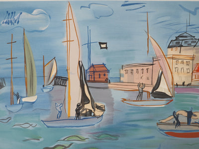 Raoul DUFY : Les Régates, Lithographie originale (photo de détail 6) - Crédit photo : Galerie Art.Paris