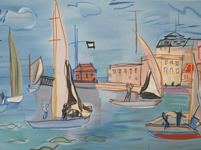 Raoul DUFY : Les Régates, Lithographie originale (photo de détail 7) - Crédit photo : Galerie Art.Paris