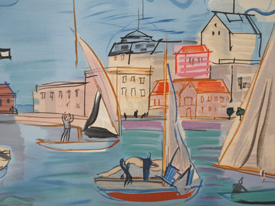 Raoul DUFY : Les Régates, Lithographie originale (photo de détail 5) - Crédit photo : Galerie Art.Paris