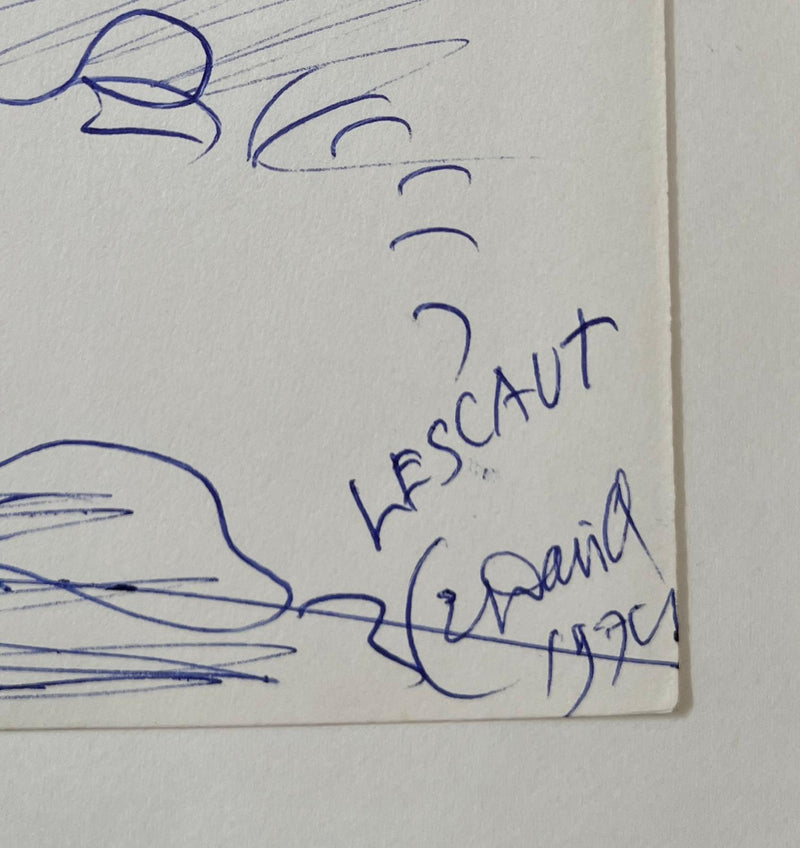 Emmanuel DAVID : Les arbres du soleil, Autographe et dessin original signé