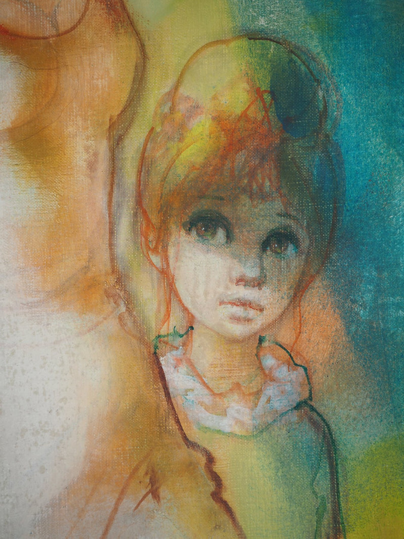 Jean-Baptiste VALADIE : Les deux soeurs, Huile sur toile signée