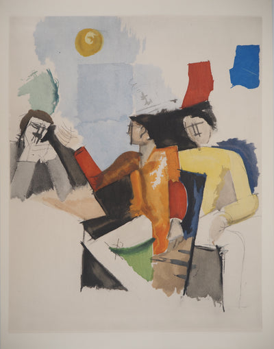 Roger DE LA FRESNAYE : Etude pour La conquête de l'air, Lithographie originale (vue générale) - Crédit photo : Galerie Art.Paris