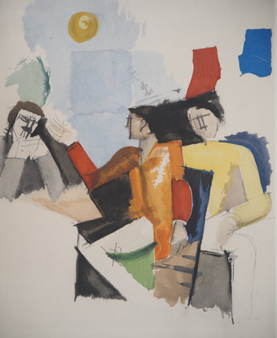 Roger DE LA FRESNAYE : Etude pour La conquête de l'air, Lithographie originale (photo de détail 2) - Crédit photo : Galerie Art.Paris