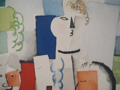 Roger DE LA FRESNAYE : Déjeuner entre amis (La Madelon), Lithographie originale (photo de détail 6) - Crédit photo : Galerie Art.Paris