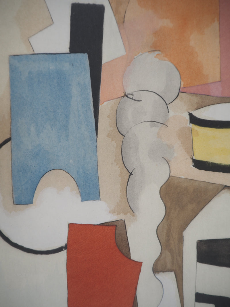 Roger DE LA FRESNAYE : Nature morte cubiste au tambour, Lithographie originale (photo de détail 4) - Crédit photo : Galerie Art.Paris