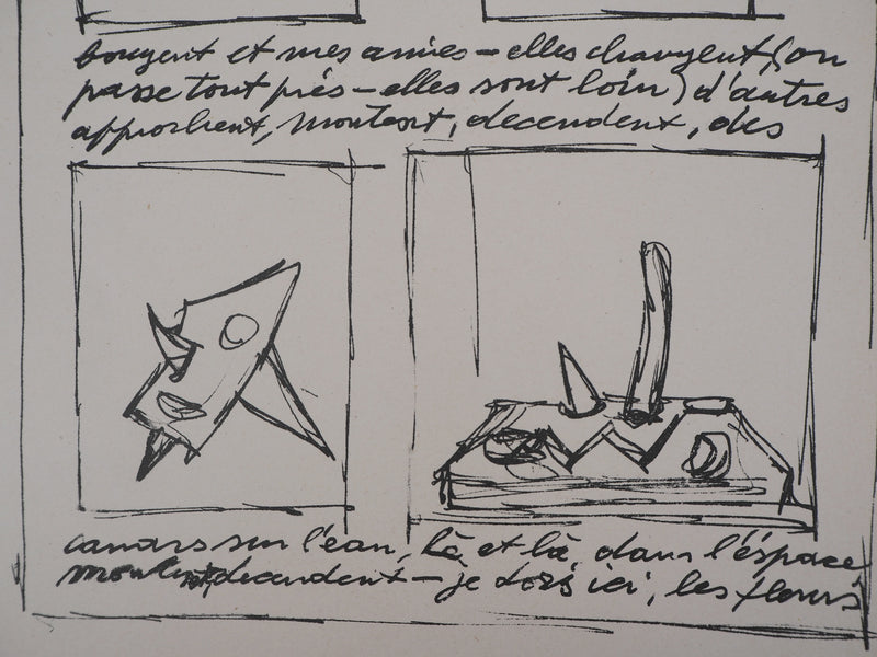 Alberto GIACOMETTI : Objets mobiles et muets, Lithographie originale (photo de détail 4) - Crédit photo : Galerie Art.Paris