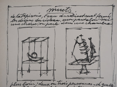 Alberto GIACOMETTI : Objets mobiles et muets, Lithographie originale (photo de détail 6) - Crédit photo : Galerie Art.Paris