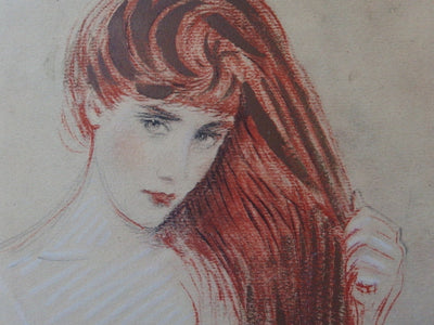 Paul César HELLEU : Femme rousse (la chevelure dorée), Lithographie originale (photo de détail 4) - Crédit photo : Galerie Art.Paris