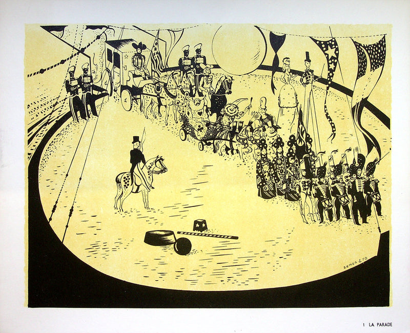 SERGE (Maurice Féaudierre, dit) : La Parade, Lithographie originale signée