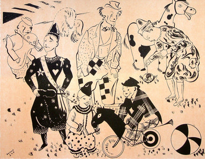 SERGE : Charivari de clowns, Lithographie originale (photo de détail 2) - Crédit photo : Galerie Art.Paris