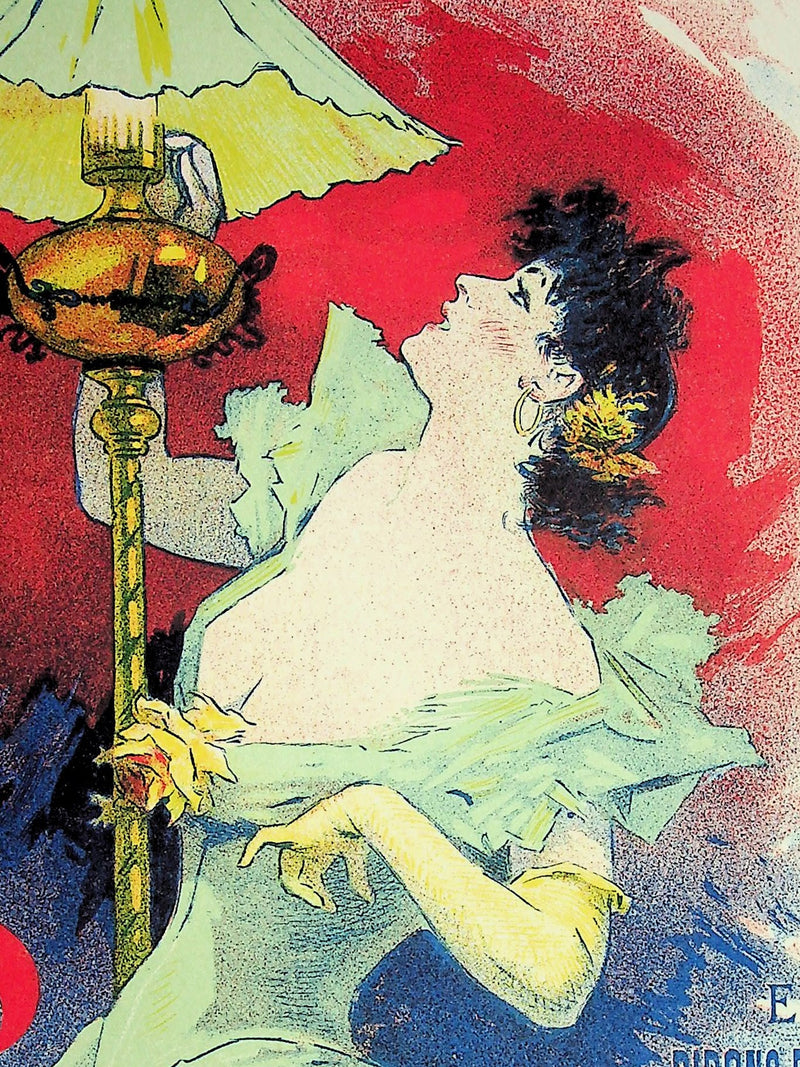 Jules CHERET : Saxoléine, Lithographie originale signée
