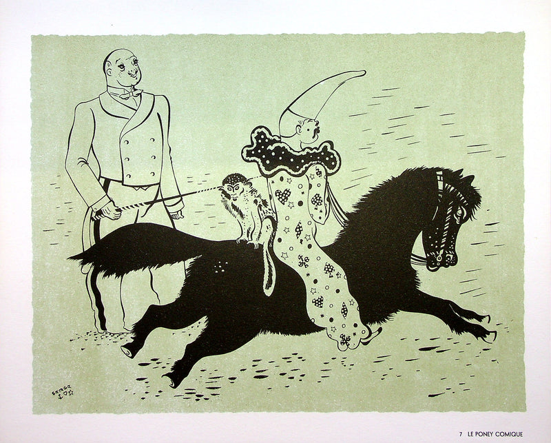 SERGE : Le poney comique, Lithographie originale (vue générale) - Crédit photo : Galerie Art.Paris