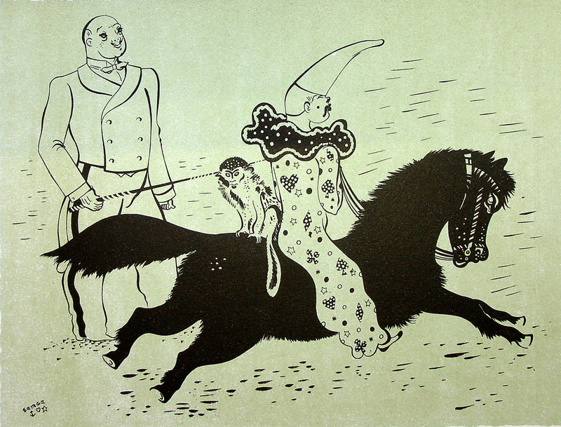 SERGE : Le poney comique, Lithographie originale (photo de détail 2) - Crédit photo : Galerie Art.Paris