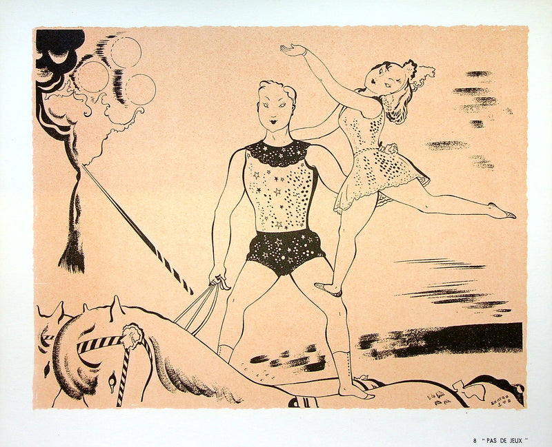 SERGE : Pas de jeux, Lithographie originale (vue générale) - Crédit photo : Galerie Art.Paris