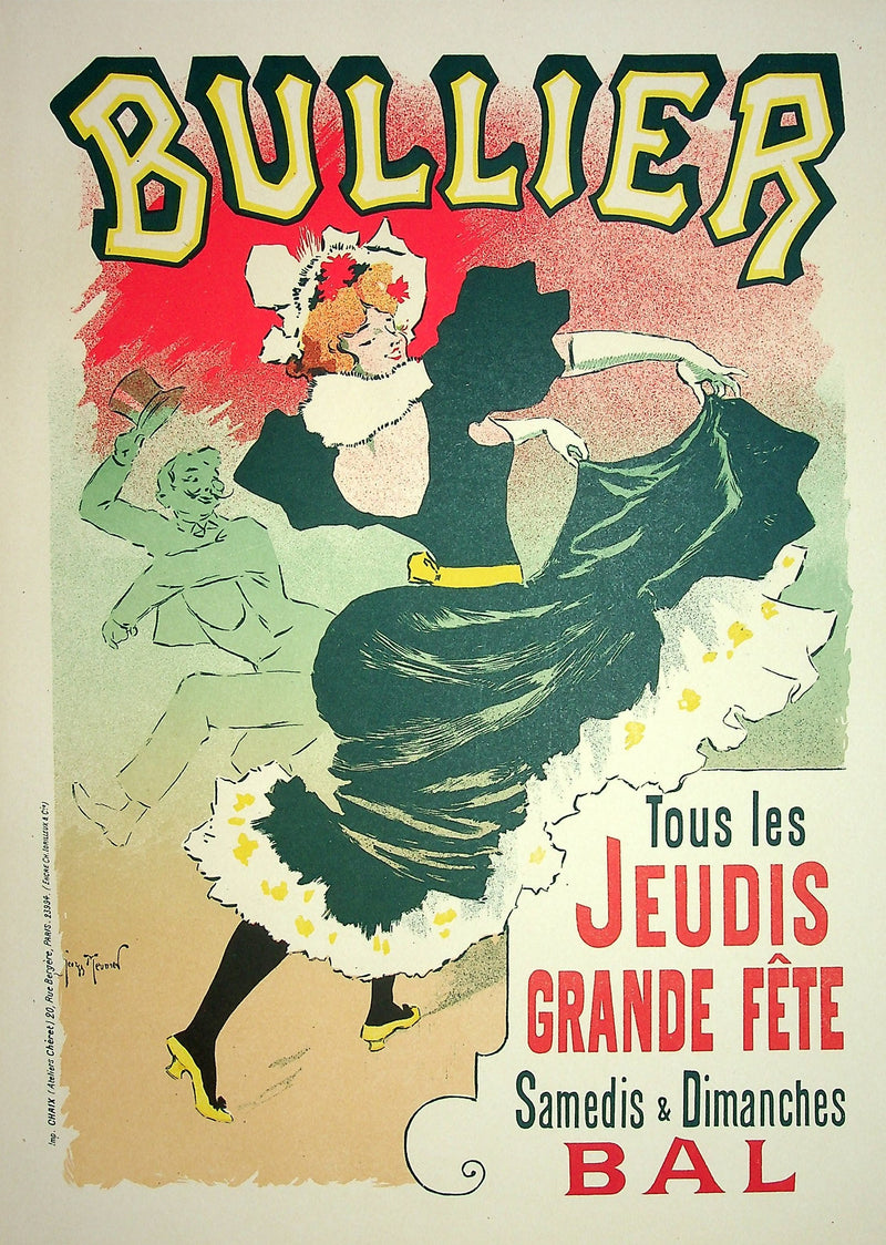 Georges MEUNIER : Bullier, Lithographie originale signée