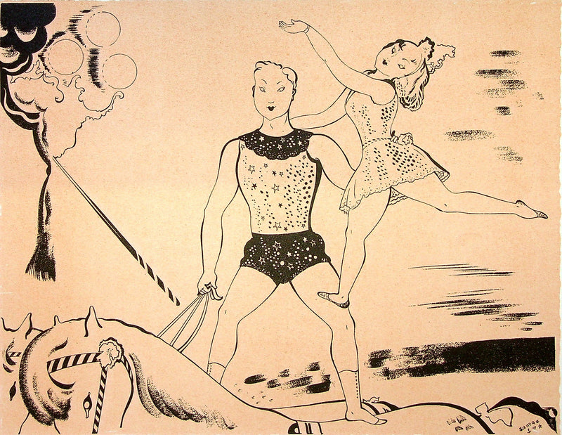 SERGE (Maurice Féaudierre, dit) : Pas de jeux, Lithographie originale signée