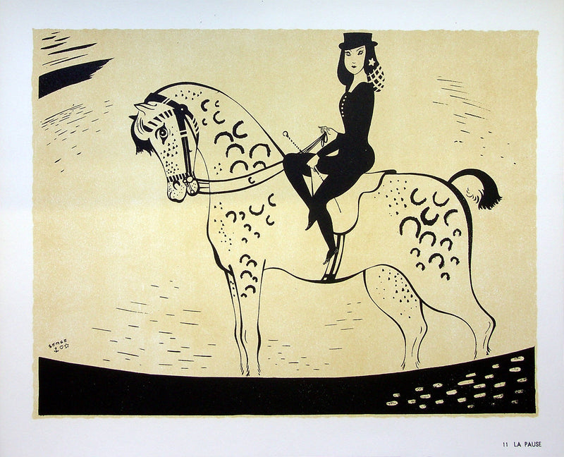 SERGE (Maurice Féaudierre, dit) : La pause, Lithographie originale signée