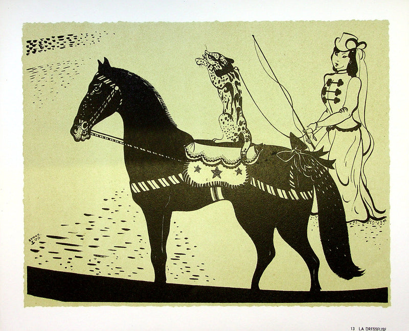 SERGE (Maurice Féaudierre, dit) : La dresseuse, Lithographie originale signée