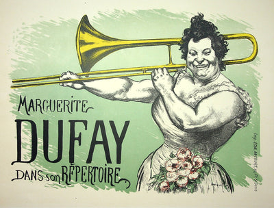 Louis ANQUETIN : Marguerite Dufay dans son répertoire, Lithographie originale signée