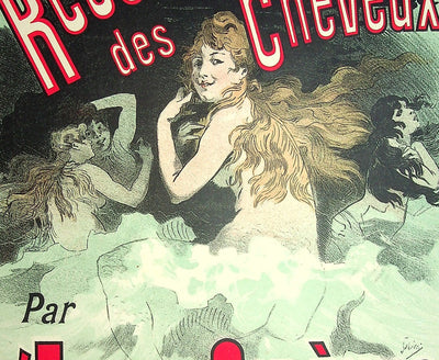 Jules CHERET : Eau des sirènes, Lithographie originale signée
