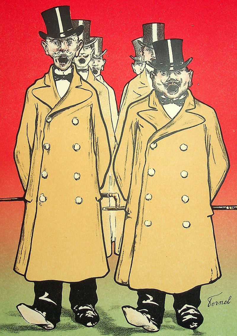 Fernand FERNEL : La Chicorée Bonne Cafetière, Lithographie originale signée