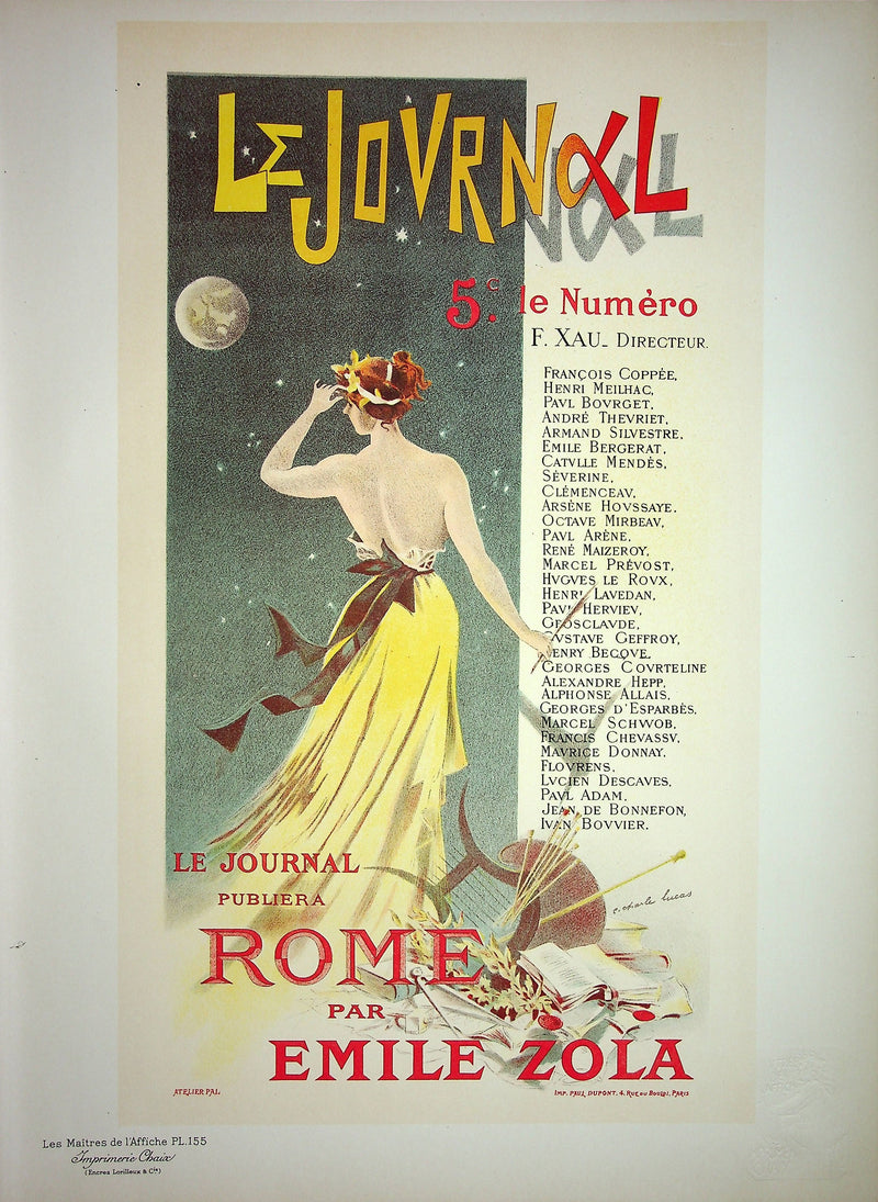 Charles LUCAS : Le journal, Lithographie originale signée