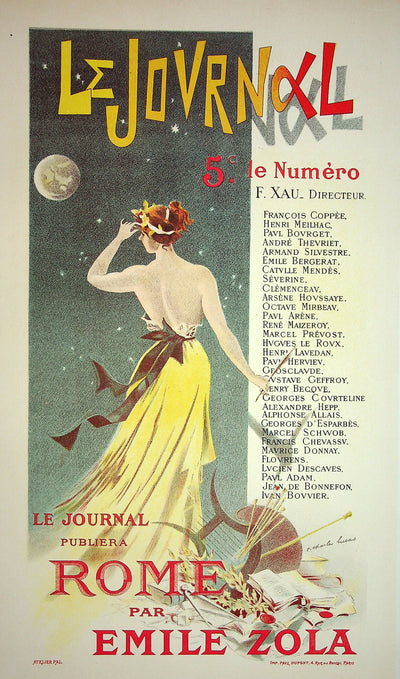 Charles LUCAS : Le journal, Lithographie originale signée