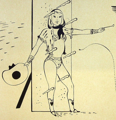 SERGE (Maurice Féaudierre, dit) : Les jeux du far-west, Lithographie originale signée