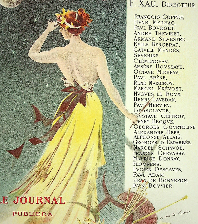 Charles LUCAS : Le journal, Lithographie originale signée