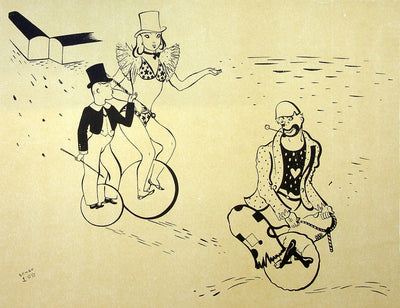 SERGE (Maurice Féaudierre, dit) : Monocycle, Lithographie originale signée