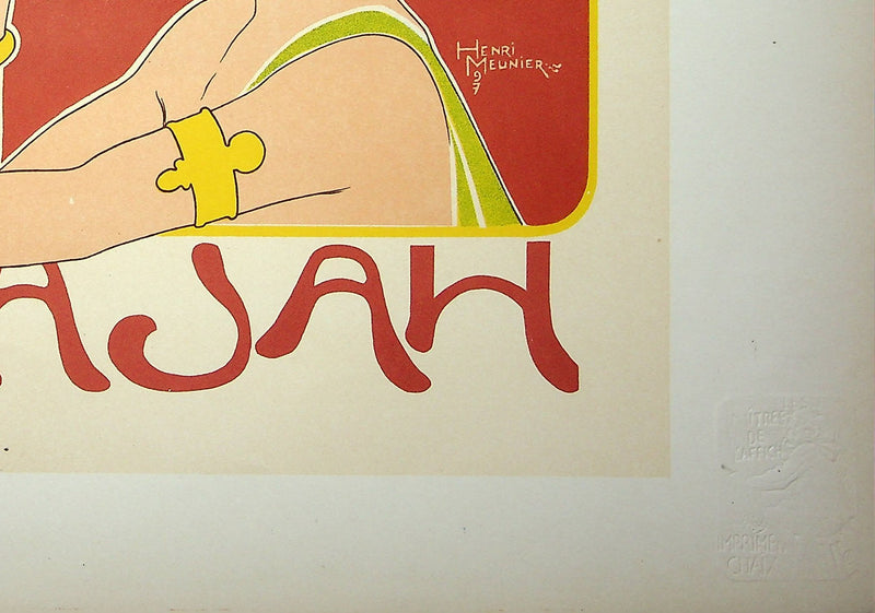 Henri MEUNIER : Café Rajah, Lithographie originale signée