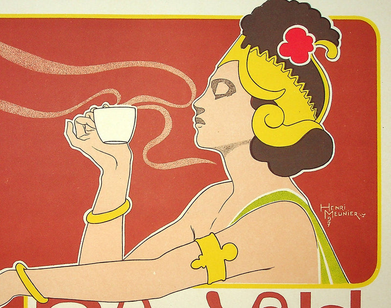 Henri MEUNIER : Café Rajah, Lithographie originale signée